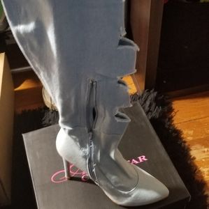 Knee High Denim boots